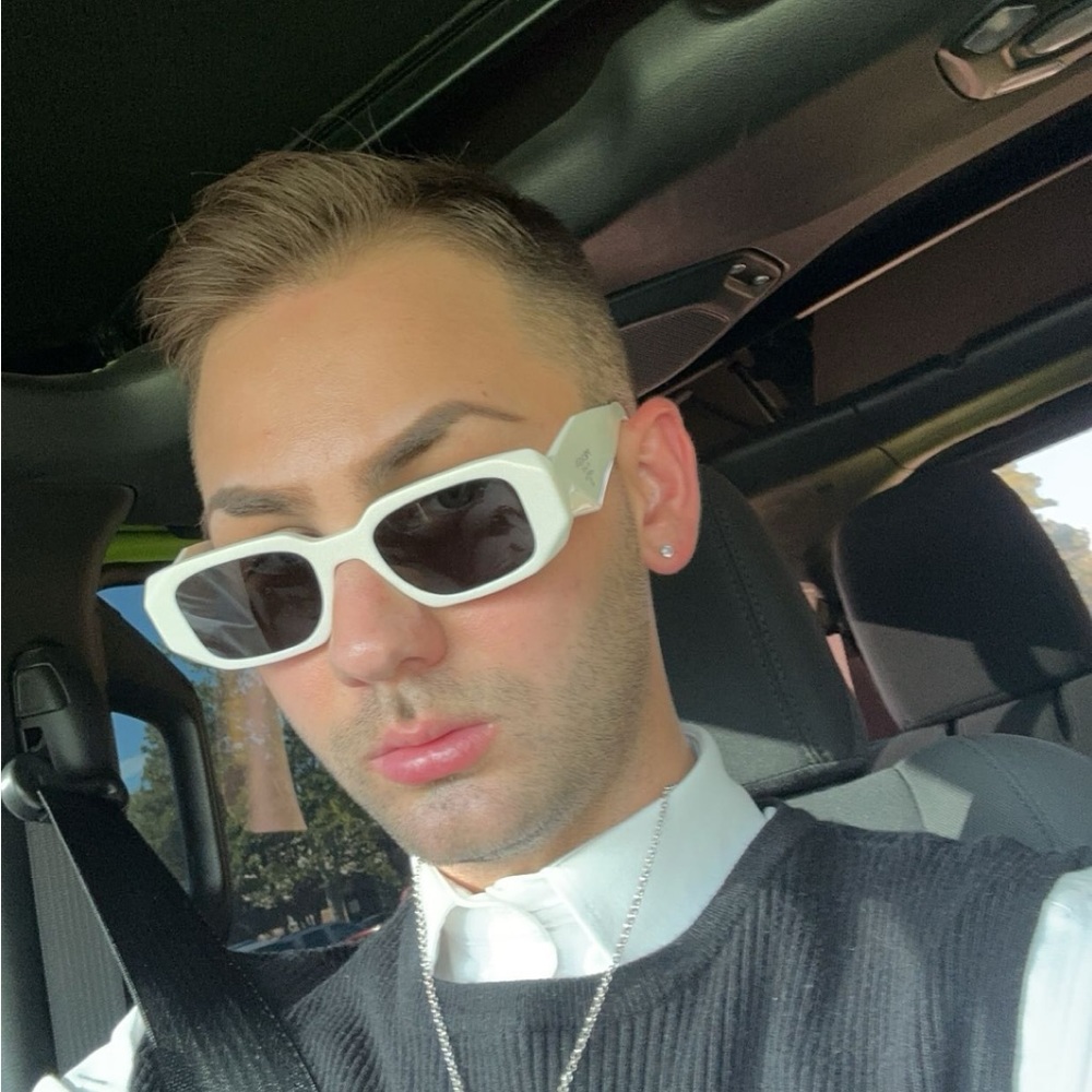 Prada Talc Sunglasses Unisex PR17WS - Picture 2 of 3